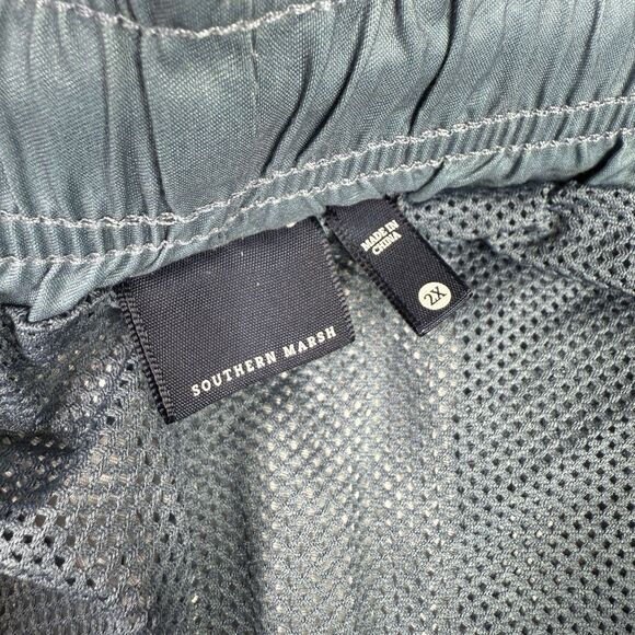 Southern Marsh Swim Trunks Mens 2XL Slate Harbor Barcelona Lines Mesh Lined NWT - Picture 7 of 13